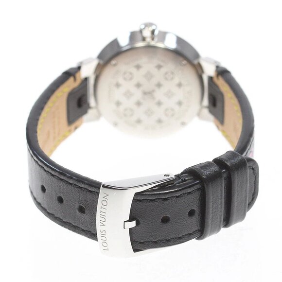 LOUIS VUITTON Tambour slim 8P diamond Silver Dial Quartz Ladies - Picture 5 of 6